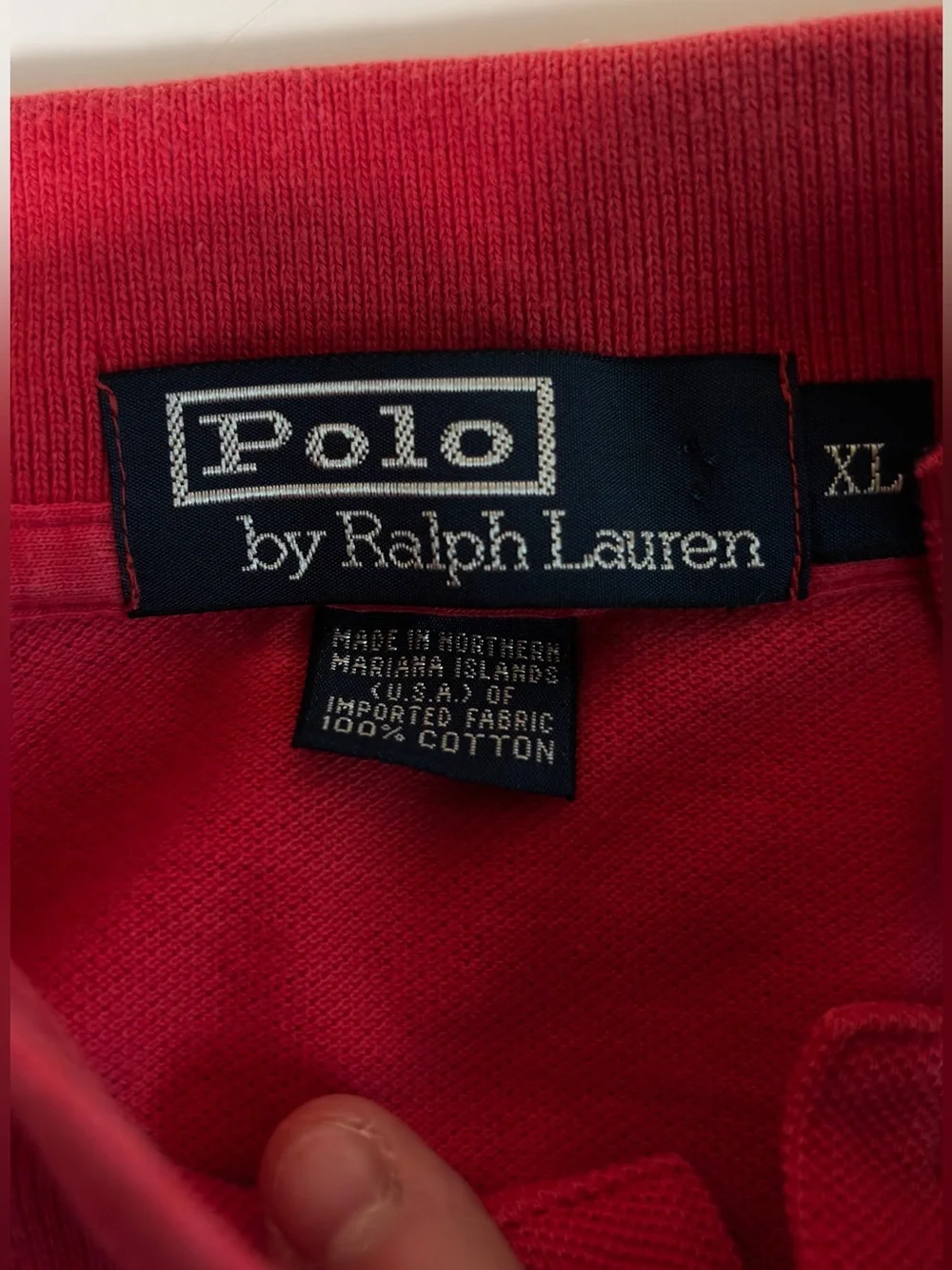 Ralph Lauren Red Short-Sleeve Cotton Polo with Navy Pony
